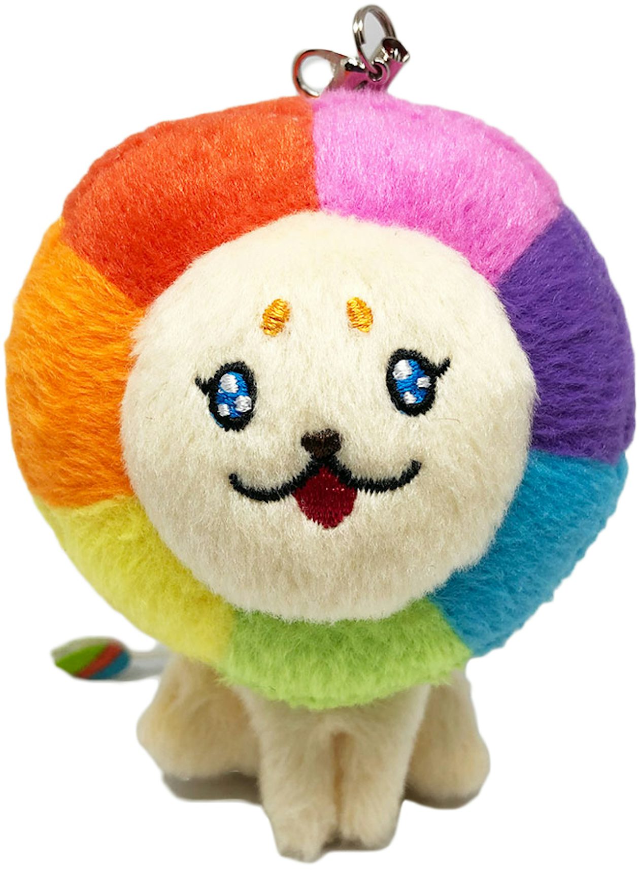  Kaikai Kiki Flower Keychain Flower Plush Rainbow & White :  Toys & Games