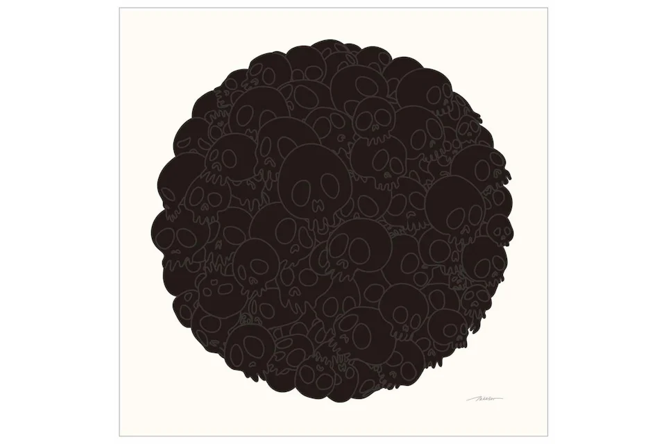 Takashi Murakami for BLM Black Skulls Round Print (Signed, Edition of 300)