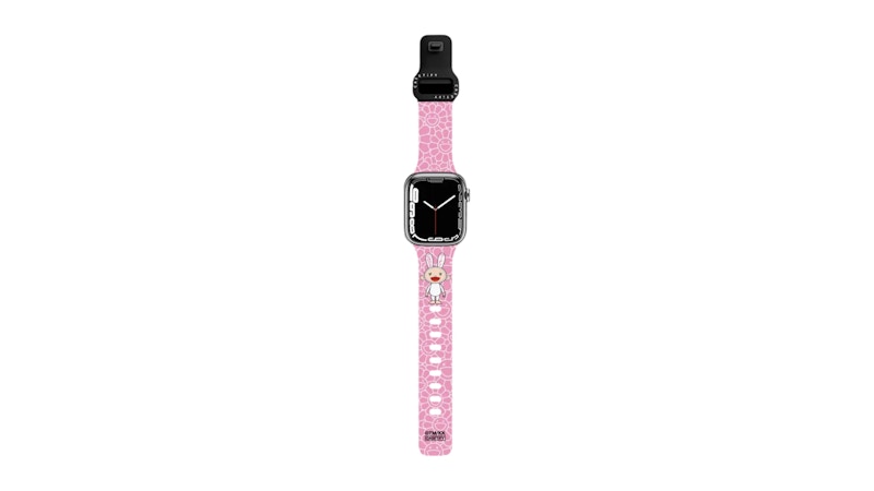 Pre-owned Takashi Murakami X Casetify Kaikai Apple Watch Series 79 (45mm) Watch Band In Pink