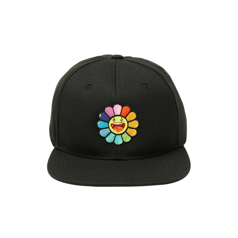 Takashi Murakami x J Balvin Rainbow Flower Hat Black