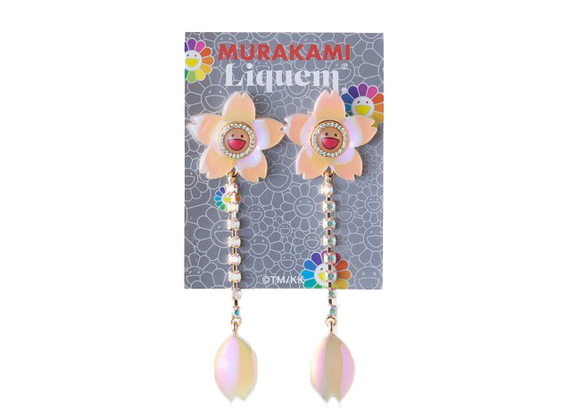 Takashi Murakami x Liquem Cherry Blossom Sakura Ear Clips