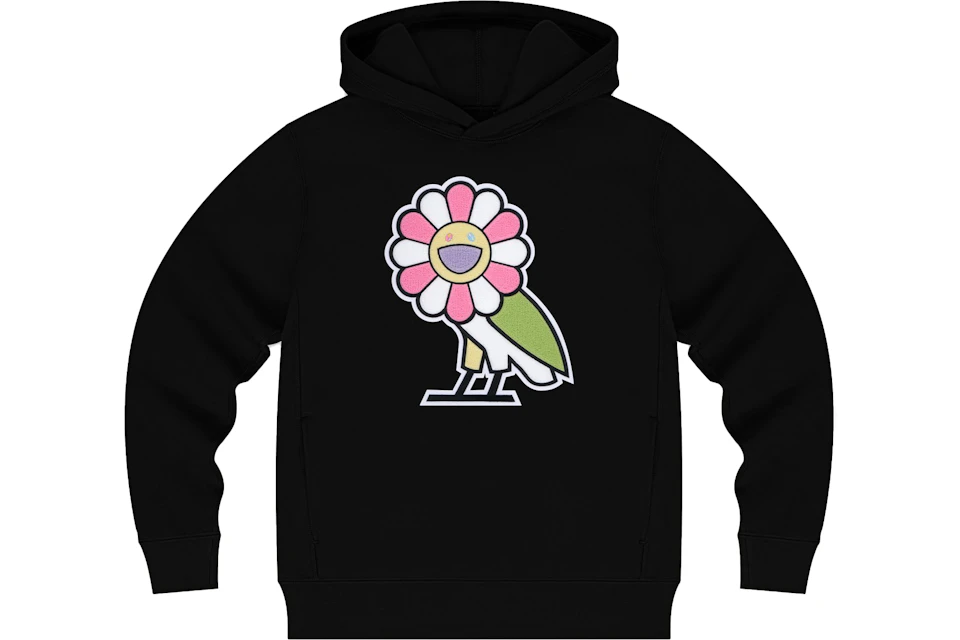 Takashi Murakami x OVO Surplus Flower Owl Hoodie Black