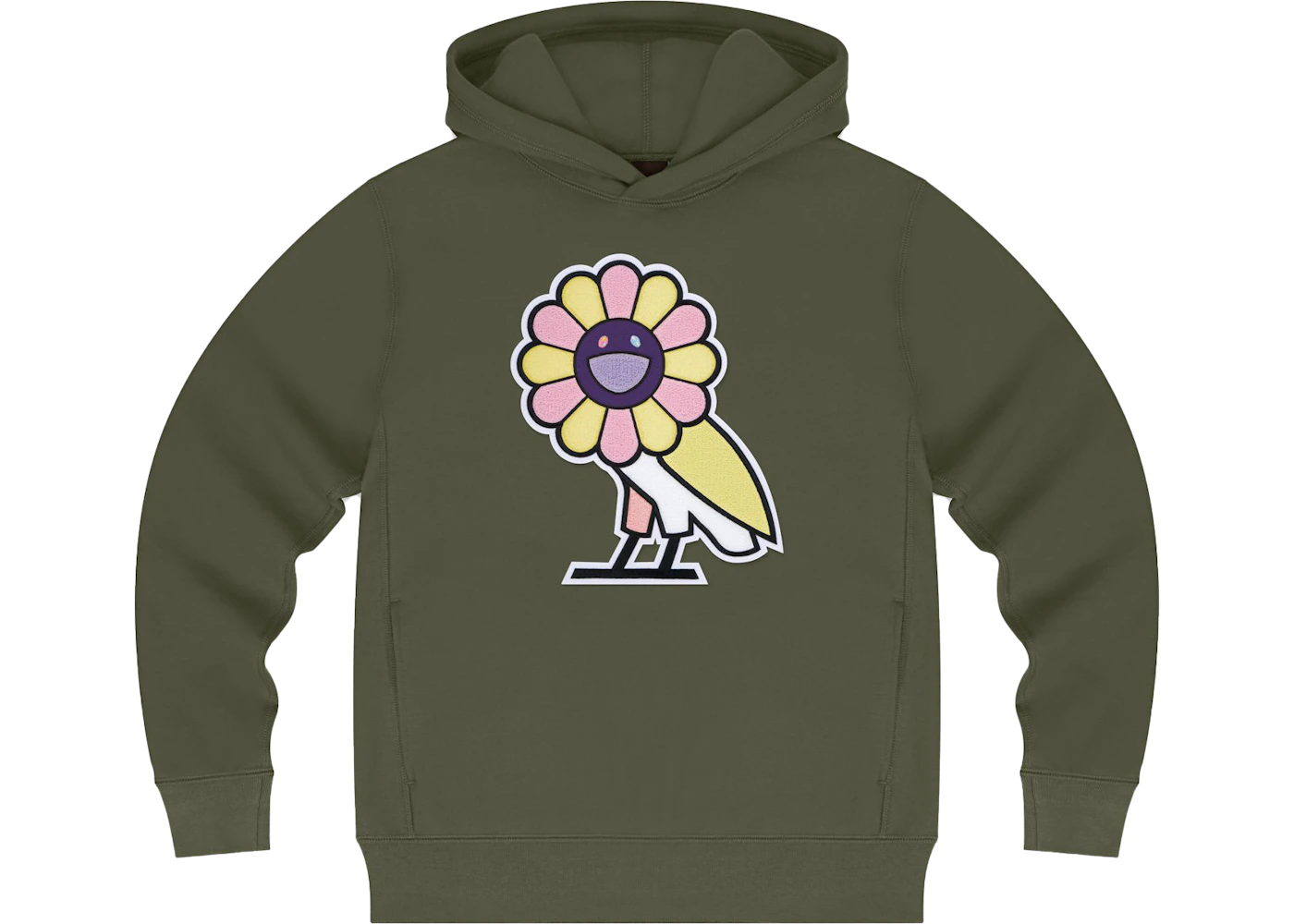 Takashi Murakami x OVO Surplus Flower Owl Hoodie Military Green Takashi Murakami x OVO Surplus Flower Owl Hoodie Military Green