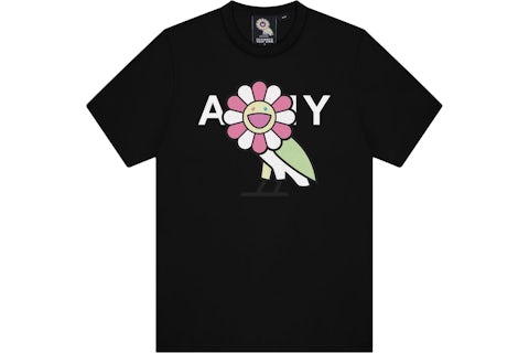 Takashi Murakami x OVO Surplus Flower Owl Tee Black Men's - FW19 - US Takashi Murakami x OVO Surplus Flower Owl Tee Black Men's - FW19 - US