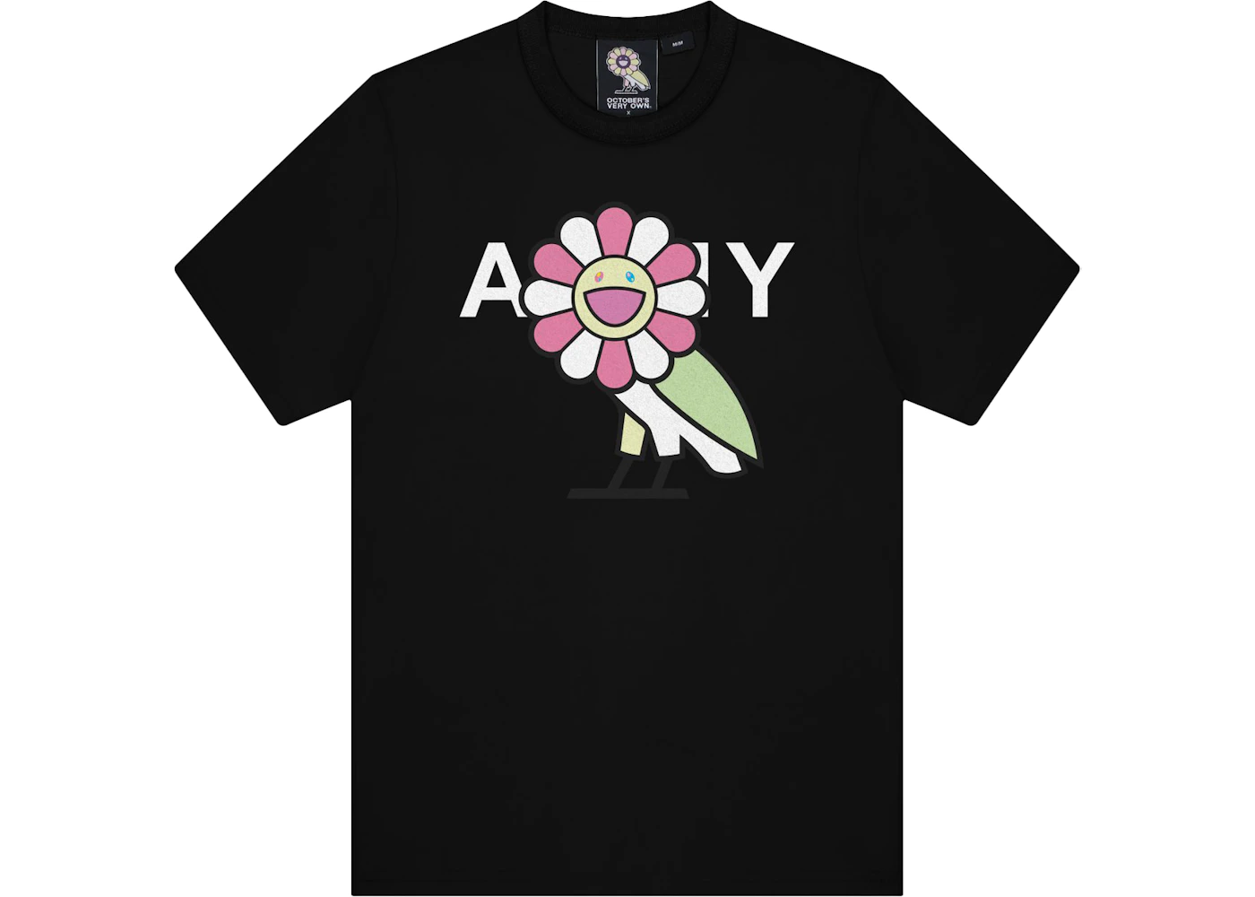Takashi Murakami x OVO Surplus Flower Owl Tee Black Men's - FW19 - US Takashi Murakami x OVO Surplus Flower Owl Tee Black Men's - FW19 - US
