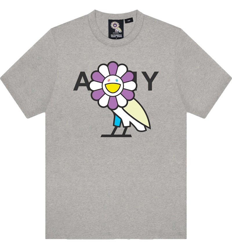 Takashi Murakami x OVO Surplus Flower Owl Tee Heather Grey Men's Takashi Murakami x OVO Surplus Flower Owl Tee Heather Grey Men's