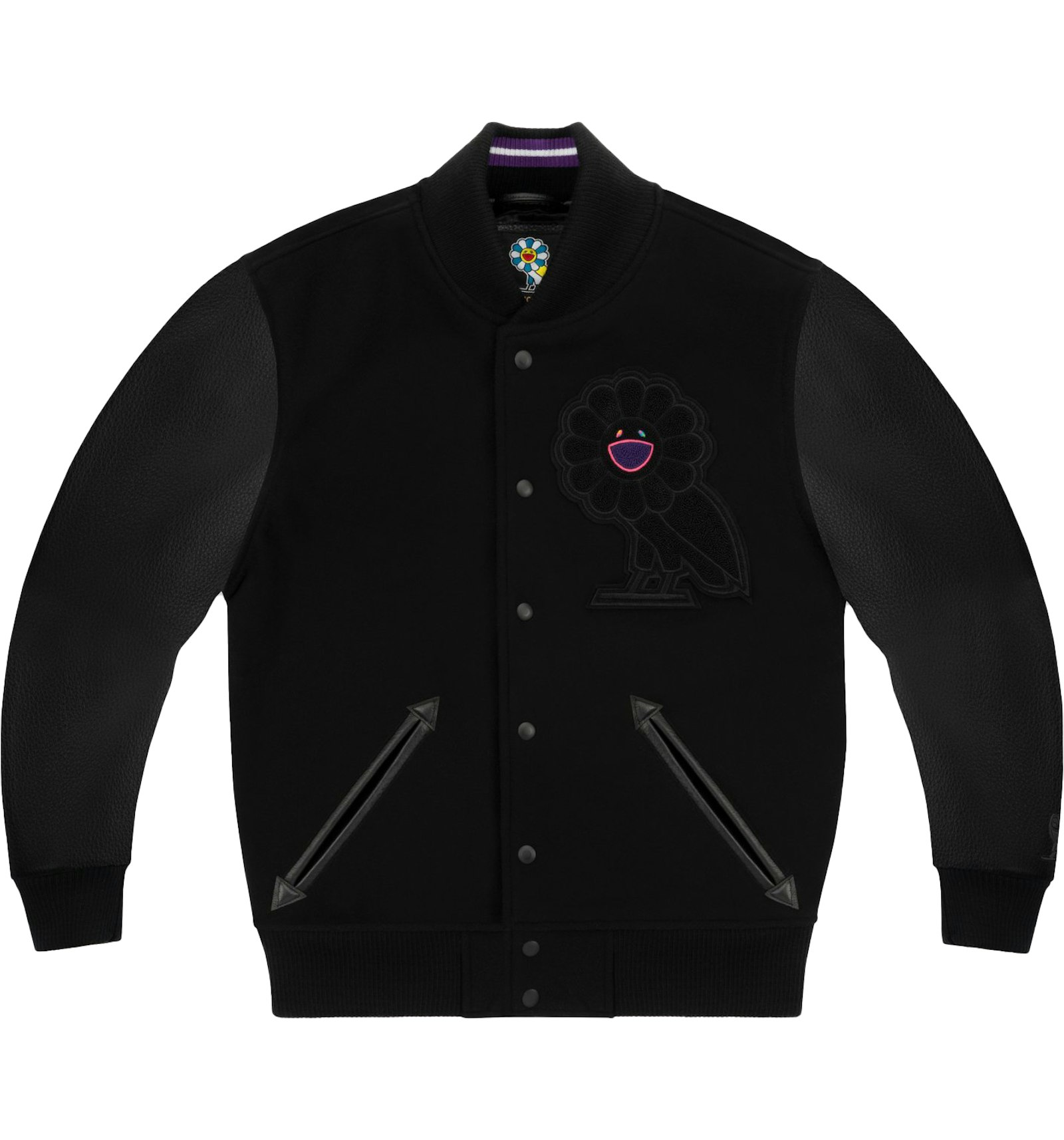 Takashi Murakami x OVO Varsity Jacket Black - FW18 Men's - US