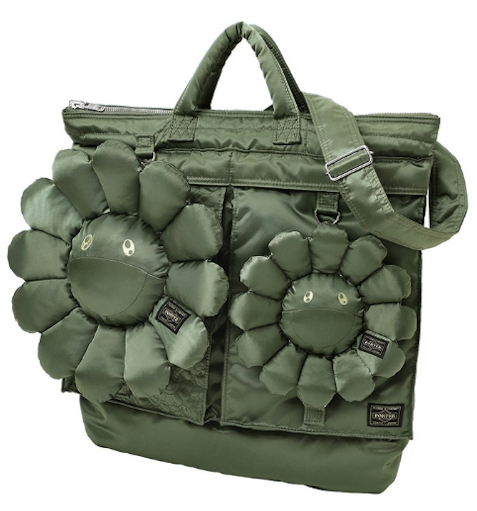 Takashi Murakami x PORTER 2Way Helmet Bag Sage Green
