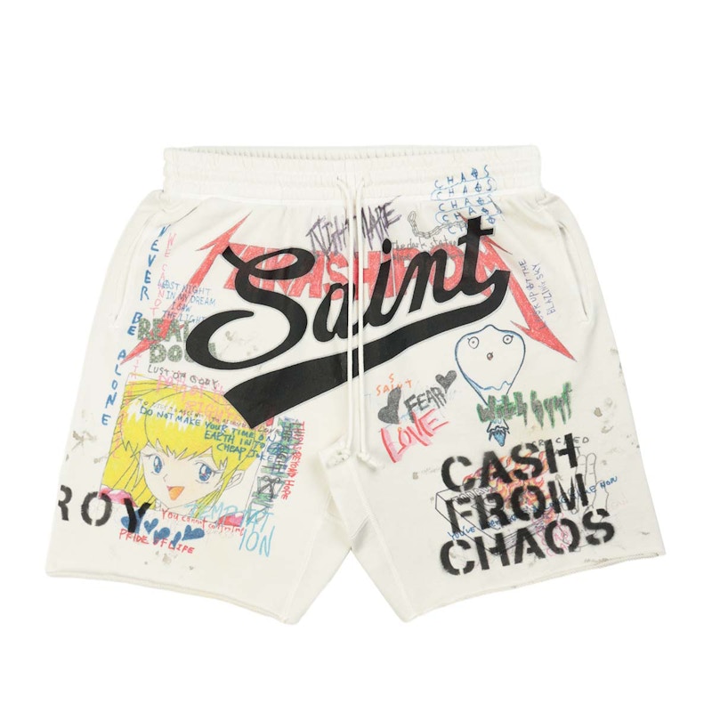 Takashi Murakami x SAINT M×××××× Graff Sweatshort White