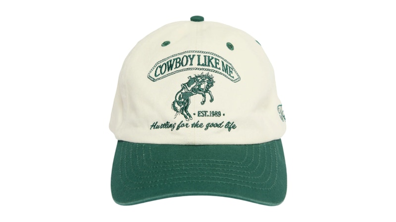Pre-owned Taylor Swift Cowboy Like Me Hat In Cream/green In Multi