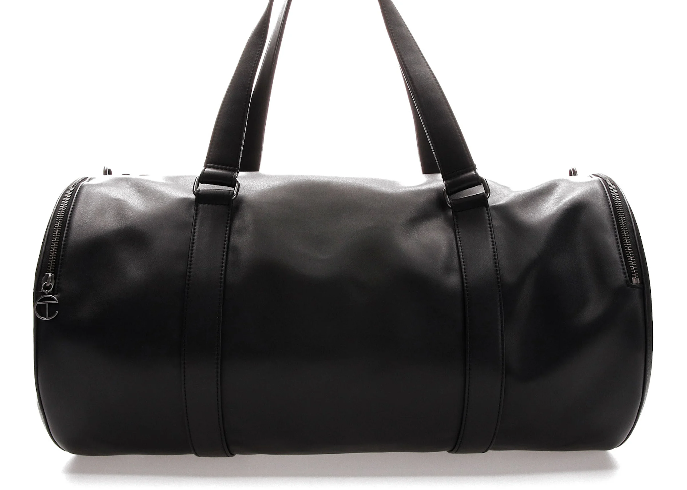 Telfar Duffle Large Black in Faux Leather with Antique Silver-tone - US