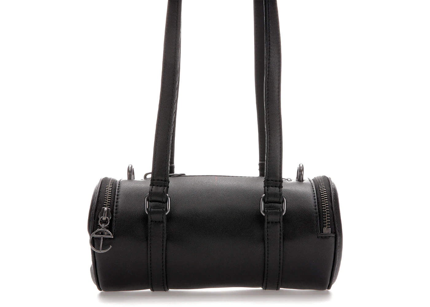 Telfar Duffle Small Black in Faux Leather with Antique Silver-tone