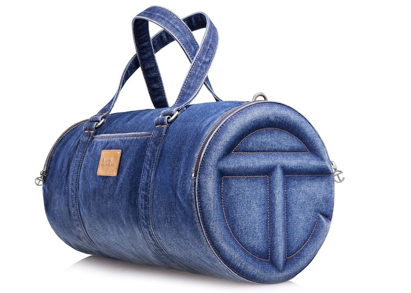 Bolsa de viaje Telfar de mezclilla grande, azul