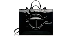 Telfar Large Patent Shopping Bag Black