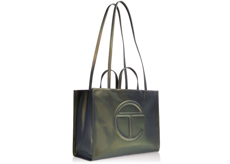 Telfar Large Shopping Bag Acid in Polyurethane/Polyester with Silver