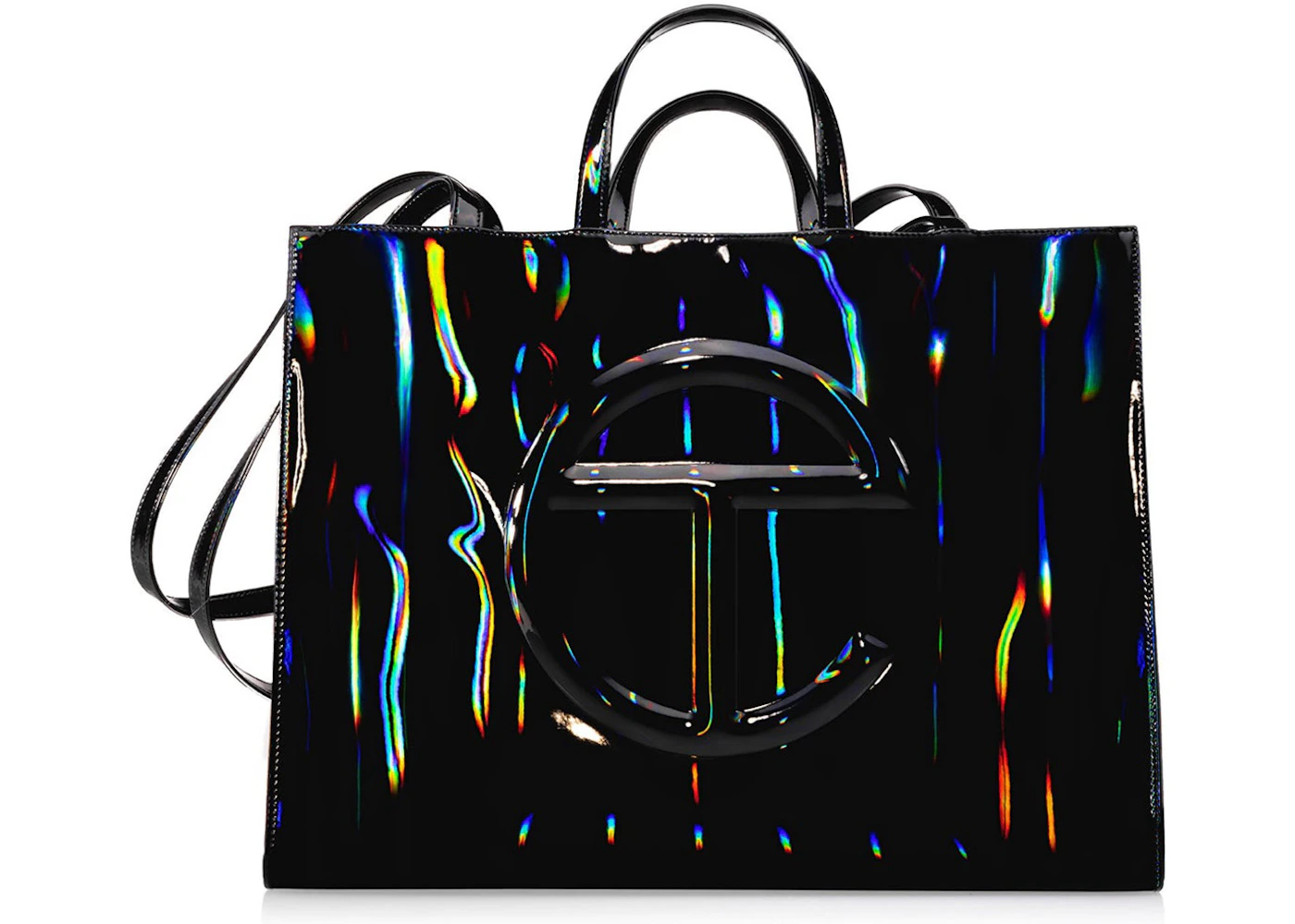 Rainbow Telfar Colors Telfar Large Shopping Bag Black Rainbow In