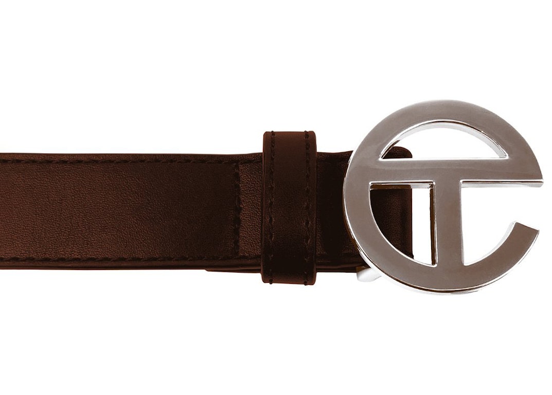 Pre-owned Telfar Logo Belt Chocolate