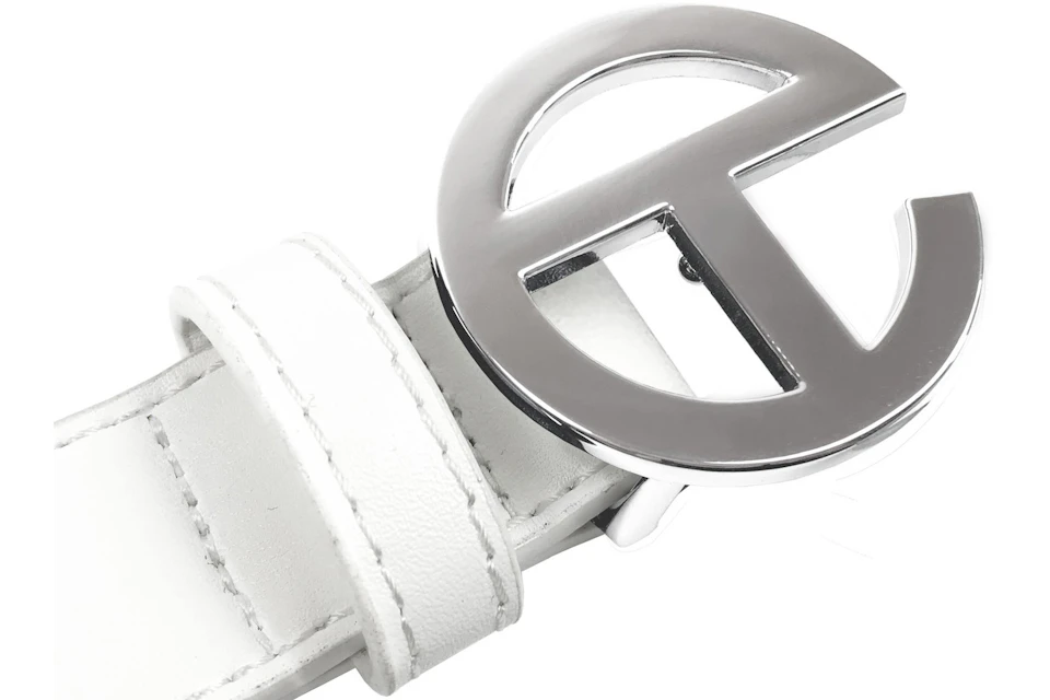 Telfar Logo Belt White