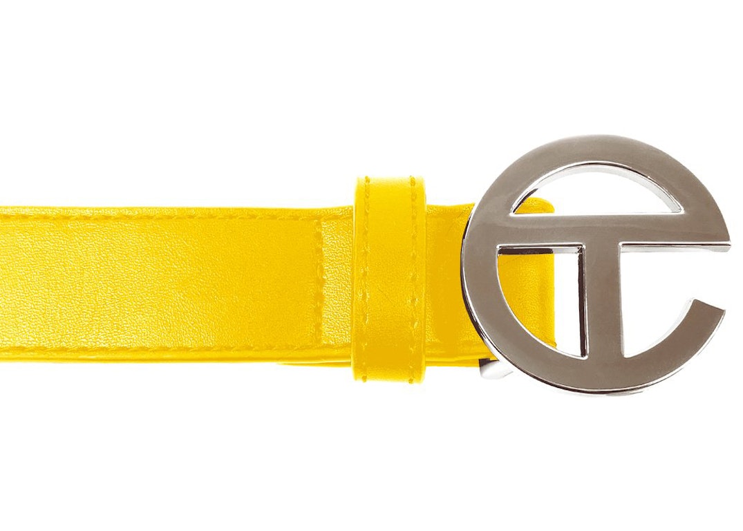 Pre-owned Telfar Logo Belt Yellow