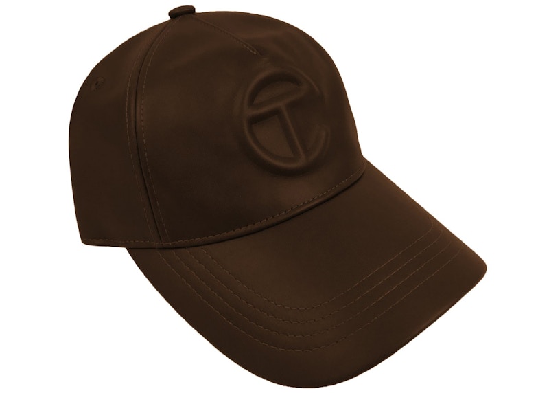 Telfar Logo Embossed Hat Chocolate in Vegan Leather - US