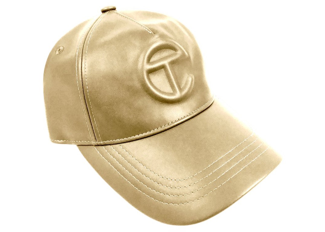 Pre-owned Telfar Logo Embossed Hat Gold
