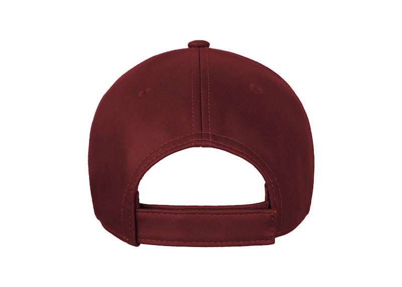 Telfar Logo Embossed Hat Oxblood in Vegan Leather US