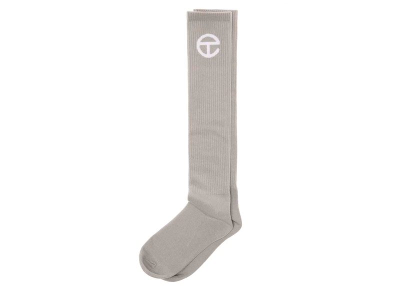 Telfar Logo Socks Grey