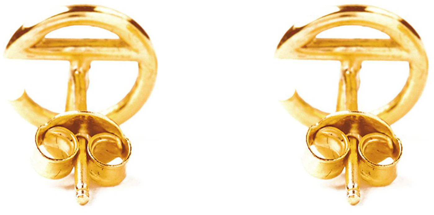 Logo Stud Earring - Gold – shop.telfar