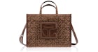 Telfar Jacquard Mediano Shopper Tostado Monogram