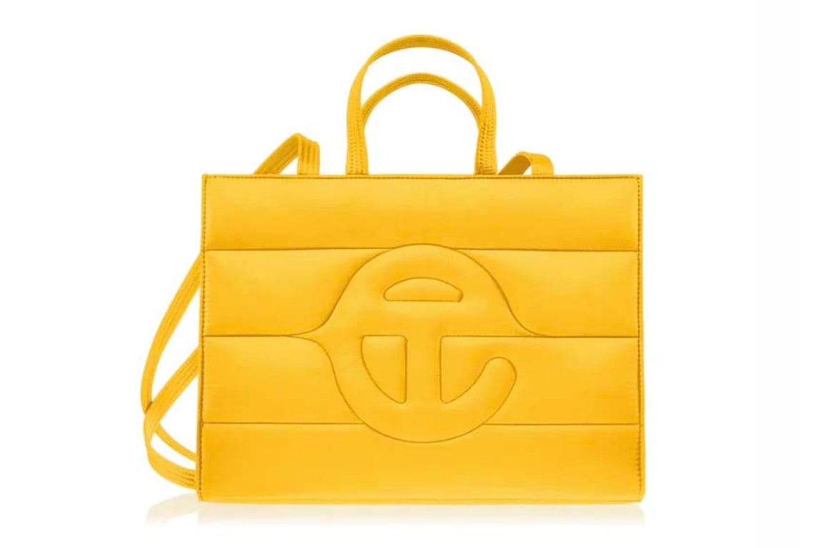 Pre-owned Telfar Medium Puff Shopping Bag Yellow