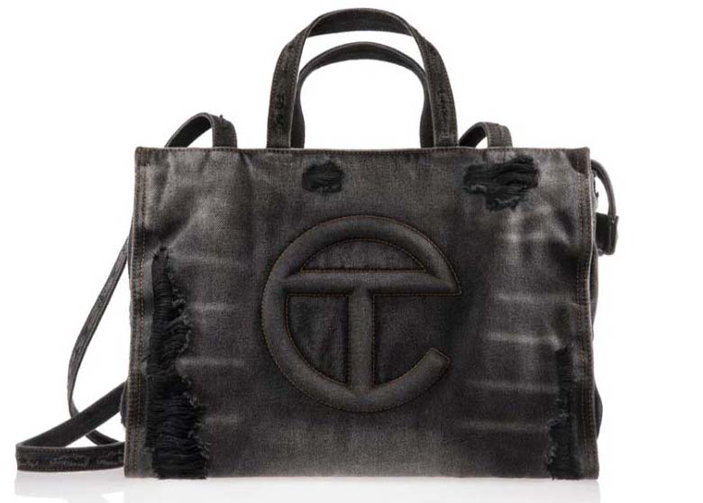 Telfar Medium Shopping Bag Distressed Black