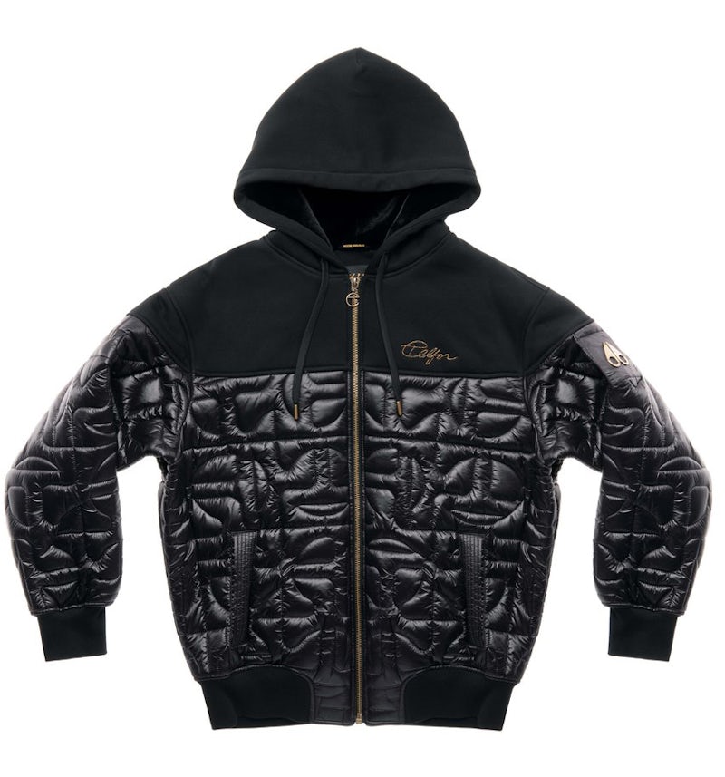 Telfar Moose Knuckles x Telfar Quilted Hoodie Black FW21 US