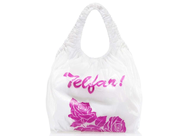 Telfar Regular Flower Plastiktüte Weiß