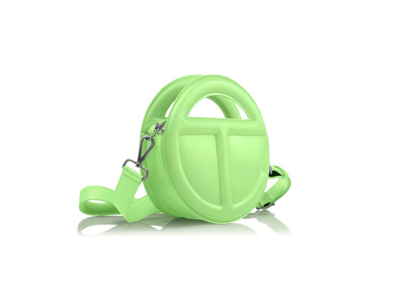 Telfar Round Telfar Circle Bag Double Mint in Polyurethane/Polyester