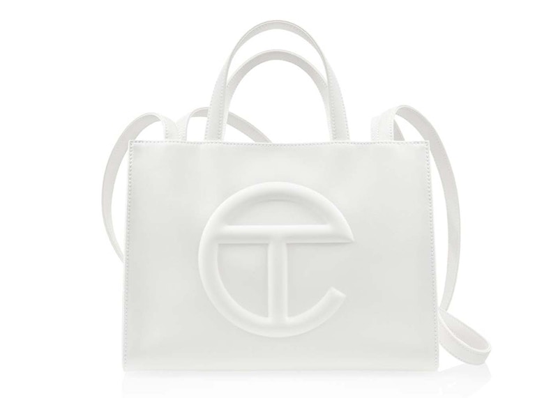 Pre-owned Telfar Shmedium Shopping Bag In White