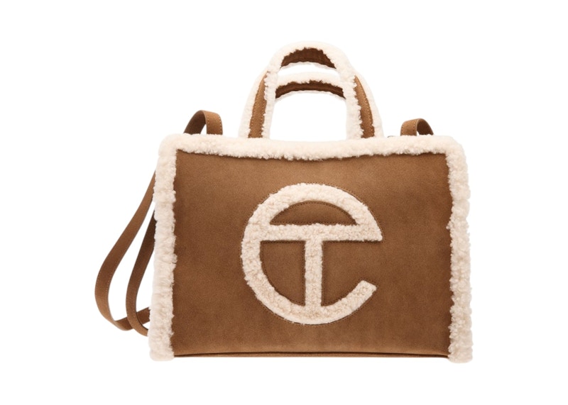 Telfar Shmedium Shearling Shopper Roasted Chestnut