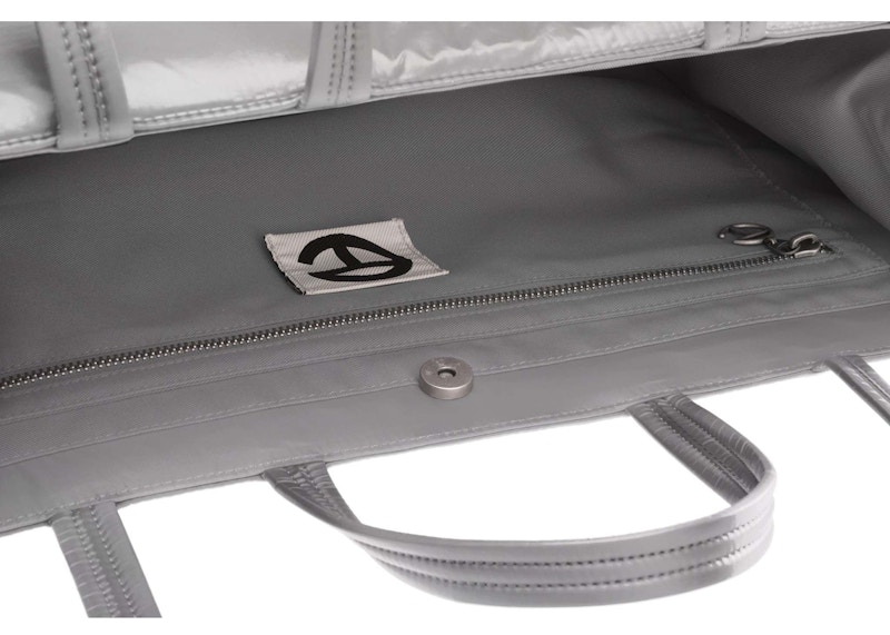 Telfar Large Puff Shopper Grey in Nylon with Silvertone US
