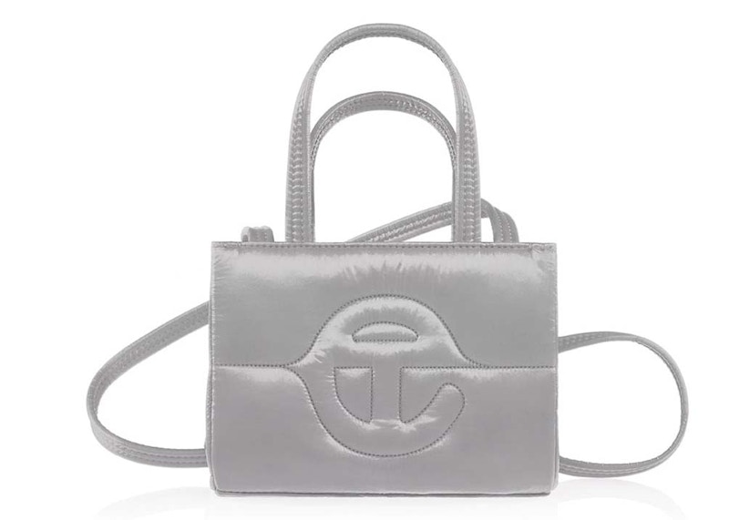 Silver telfar best sale bag small