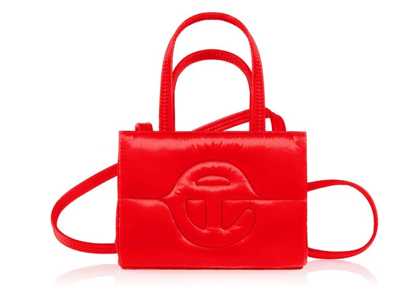 Telfar Small Puff Shopper Red in Nylon with Silver-tone - GB