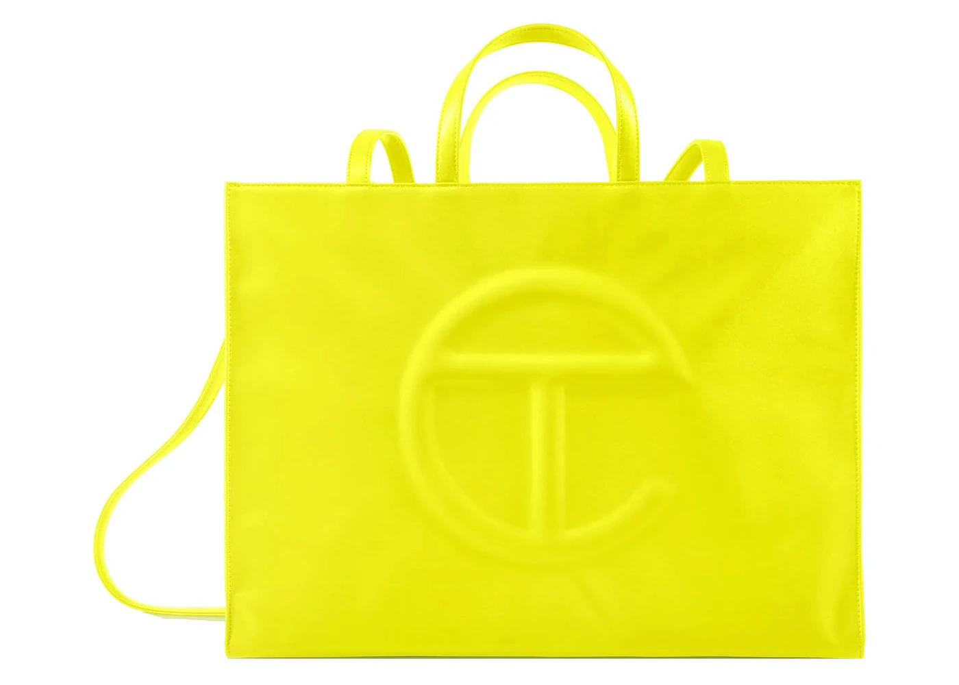 Telfar Shopping Bag Large Highlighter Yellow in Vegan Leather - US