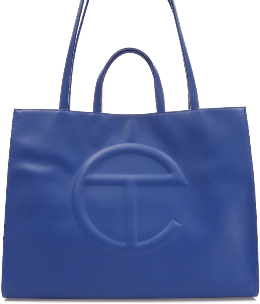 Telfar Shopping Bag Large Painters Tape in Vegan Leather with Silver ...