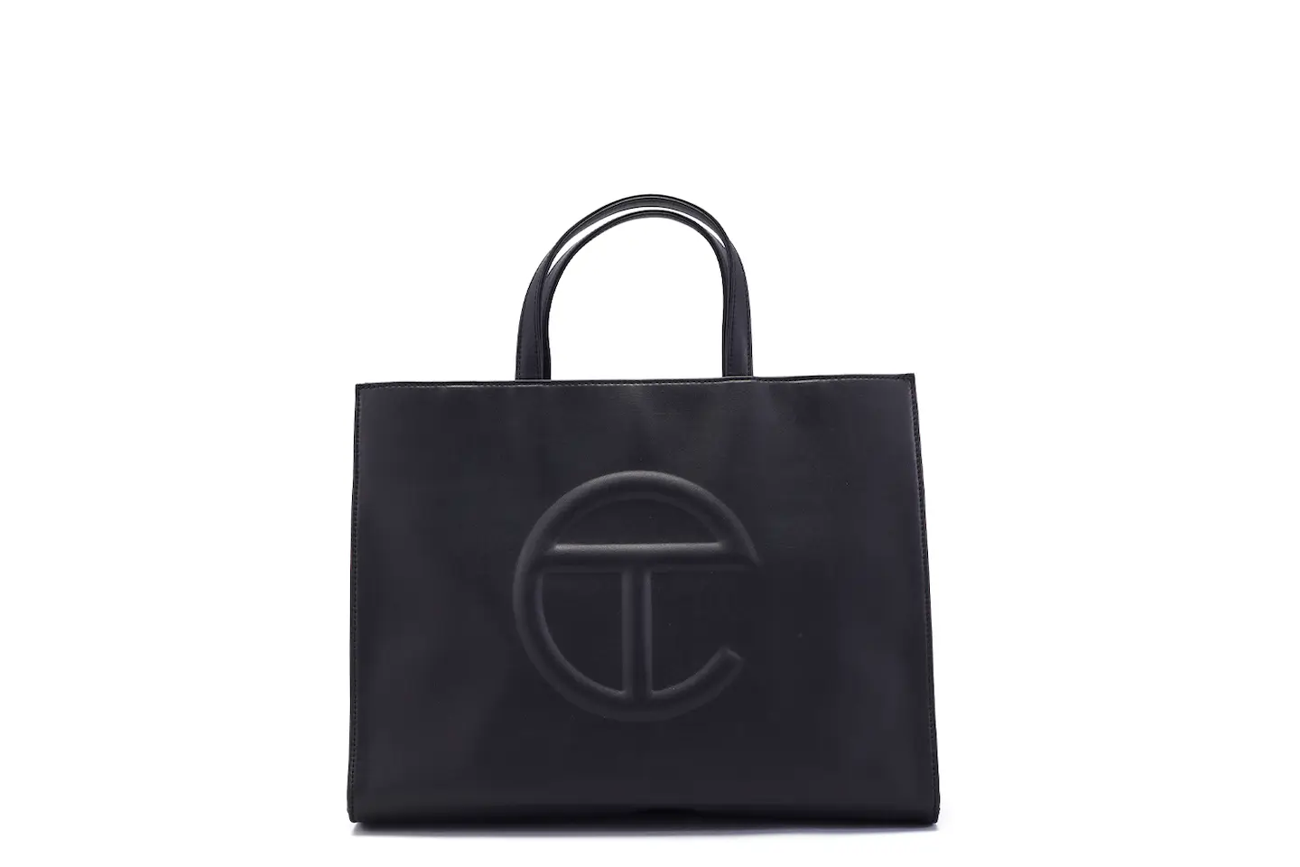 Telfar Shopping Bag Medium Black in Vegan Leather with Silver-tone - US