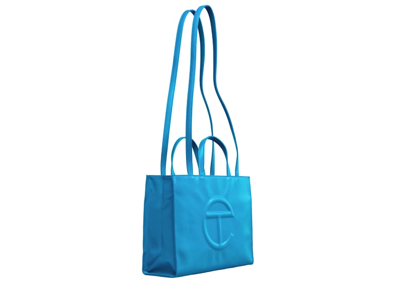 Telfar Shopping Bag Medium Cyan in Vegan Leather - GB