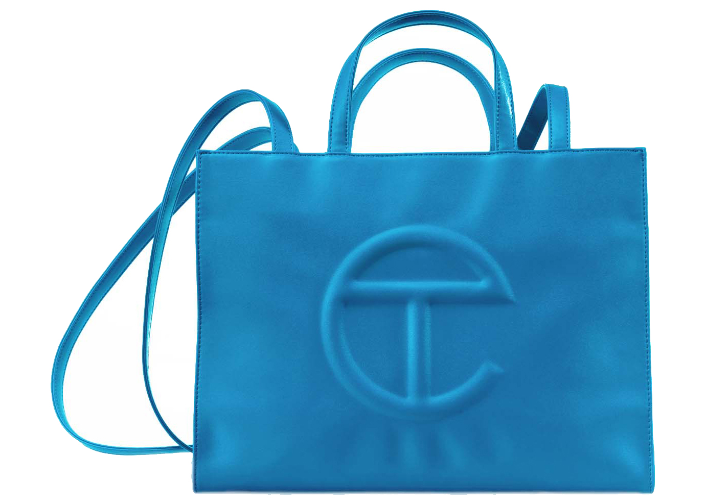 Telfar Shopping Bag Medium Cyan in Vegan Leather US