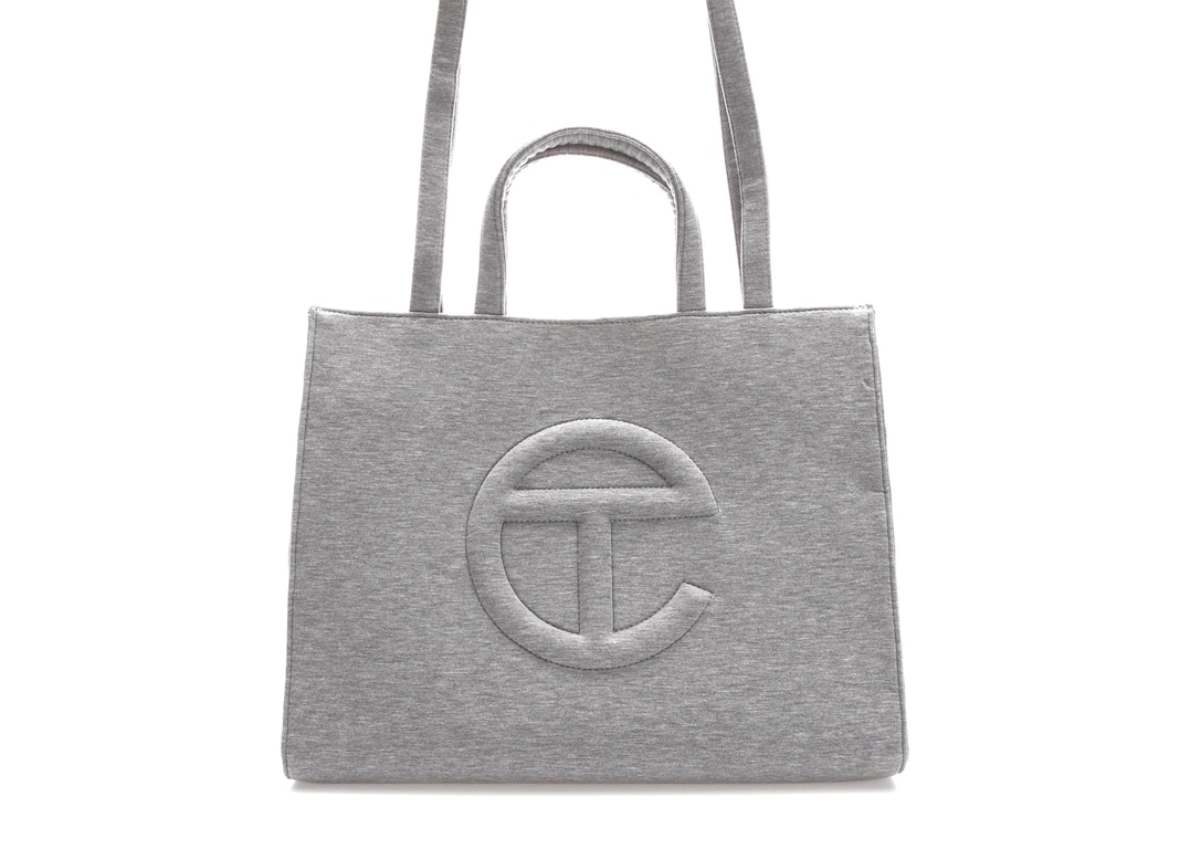 Pre-owned Telfar X Ugg Fleece Shopping Bag Medium Heather Grey