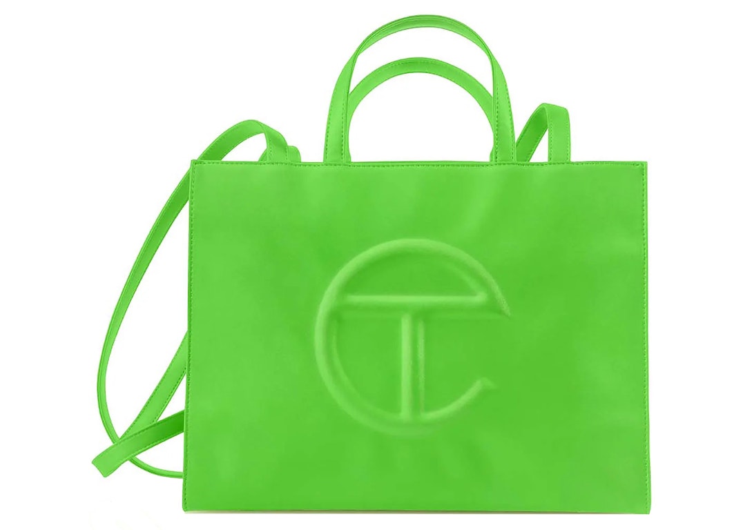 Pre-owned Telfar Shopping Bag Medium Highlighter Green