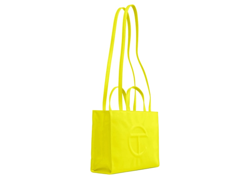 Telfar Shopping Bag Medium Highlighter Yellow in Vegan Leather US