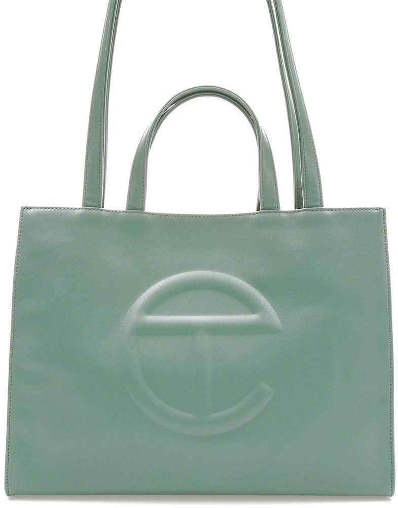 TELFAR Vegan Leather Medium Shopping Bag Sage 1228229