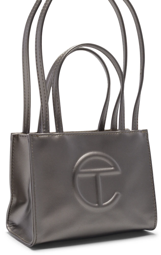 Telfar Shopping Bag Small Bronze in Vegan Leather with Silver-tone - US