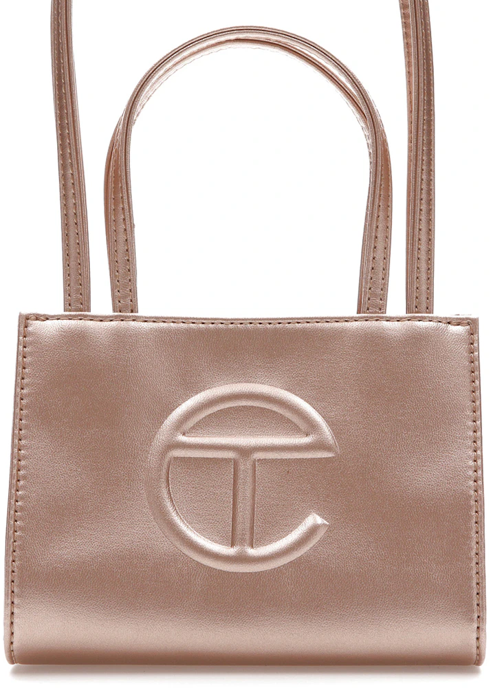 Telfar Shopping Bag Small Copper in Vegan Leather with Silver-tone - US